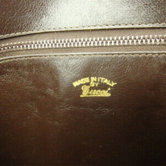 Authentic GUCCI clutch bag G mark pattern suede ~ leather Auth used - Picture 9 of 9